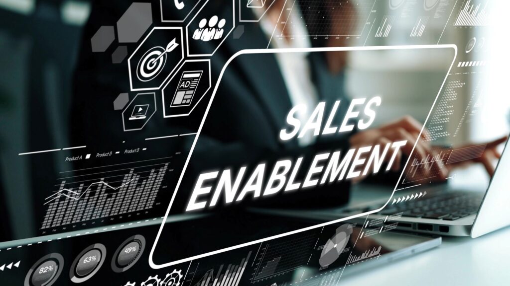Sales Enablement stellt sicher, dass Vertriebsmitarbeitende im richtigen Moment die richtigen Argumente, Inhalte und Werkzeuge zur Verfügung haben, um Kunden souverän durch ihre Kaufentscheidung zu führen.
